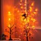 Halloween Spider Web Lights, 4FT Light up Spider Web Outdoor with 84LED and 8 Modes, Halloween Decorations Outside for Party Yard Bar Haunted House (Orange & Purple)